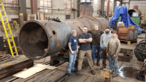 The Mechanical Services team who completed the restoration of the Baldwin No. 152.
