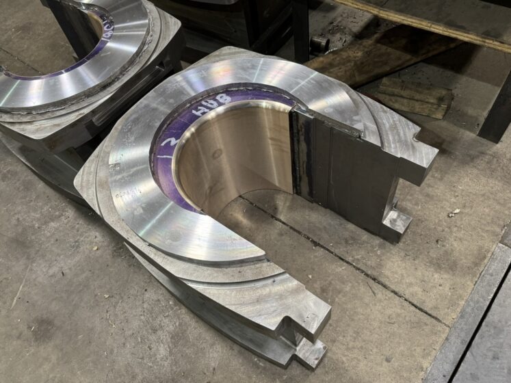 The newly machined and bored driving boxes, all machined in-house